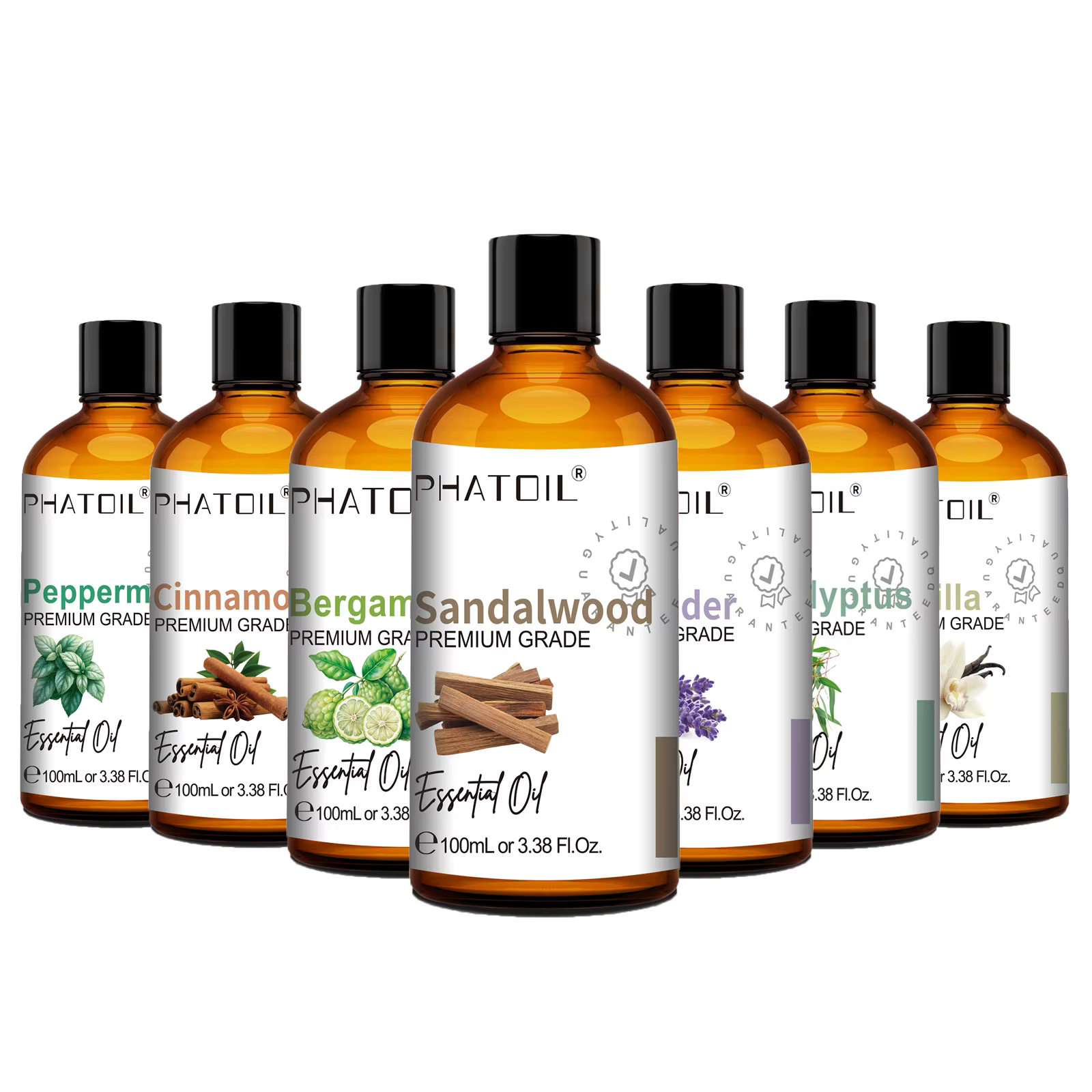 Huile Essentielle Naturelle PHATOIL pour Diffuseur et Fabrication de Bougies - 100ml - Bois de Santal