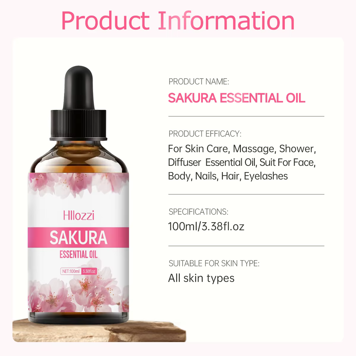 L'huile essentielle de Sakura convient au massage