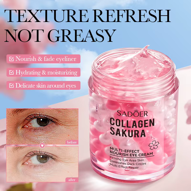 SADOER Sakura crème pour les yeux Anti cernes rides hydratant crèmes Anti-âge