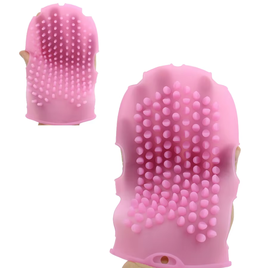 Gant de massage, brosse de bain en silicone