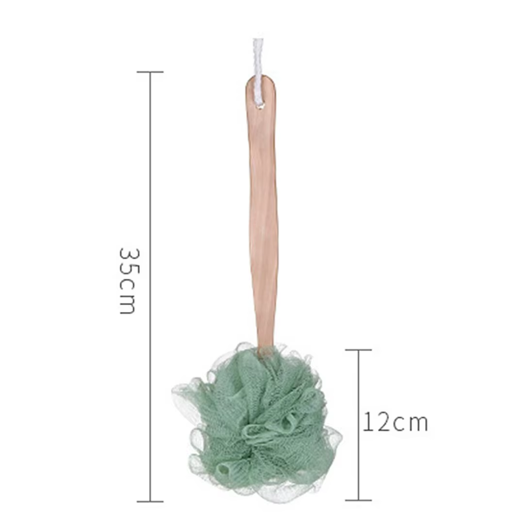 Brosse de bain avec manche en bois