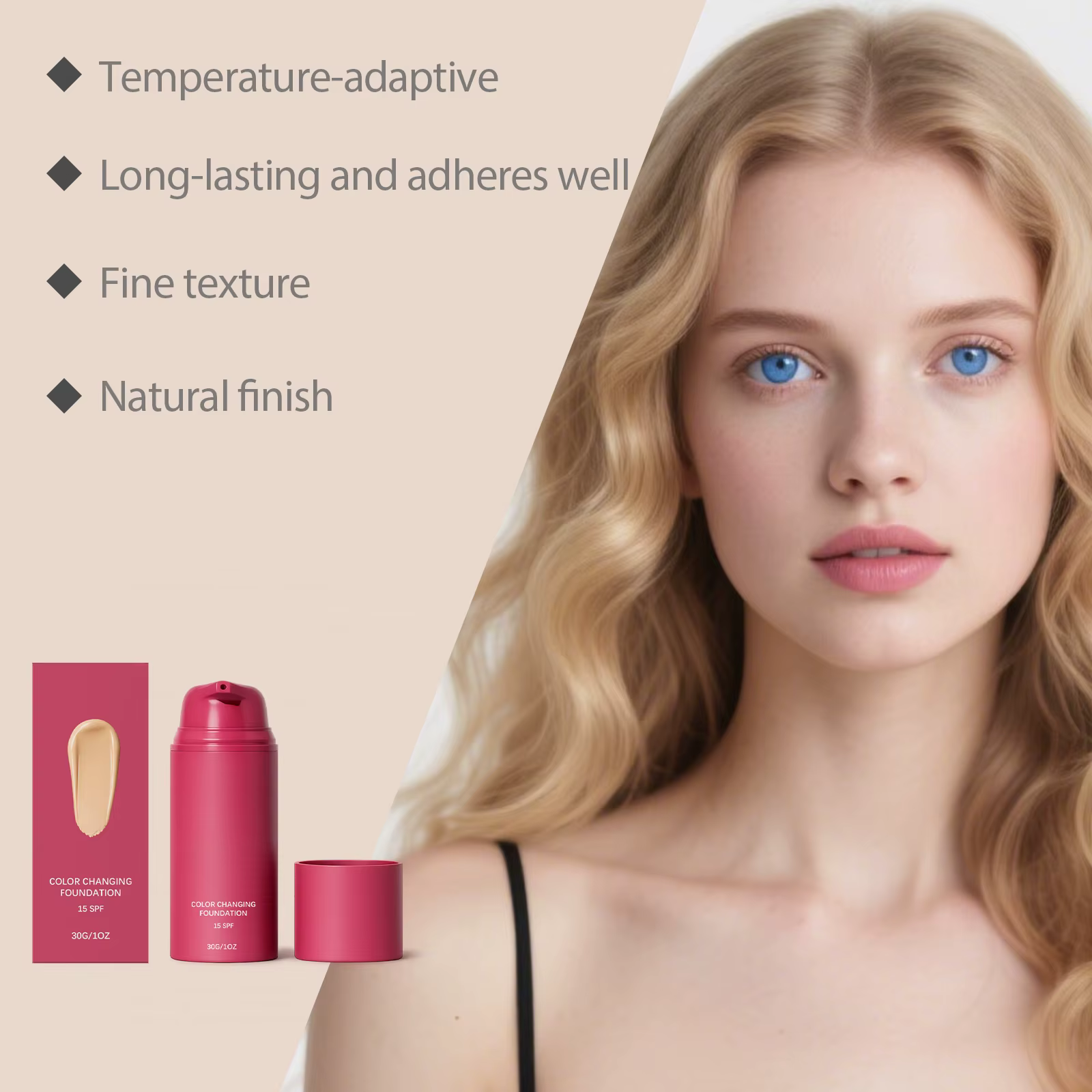 Fond de teint hydratant 30G qui change de couleur