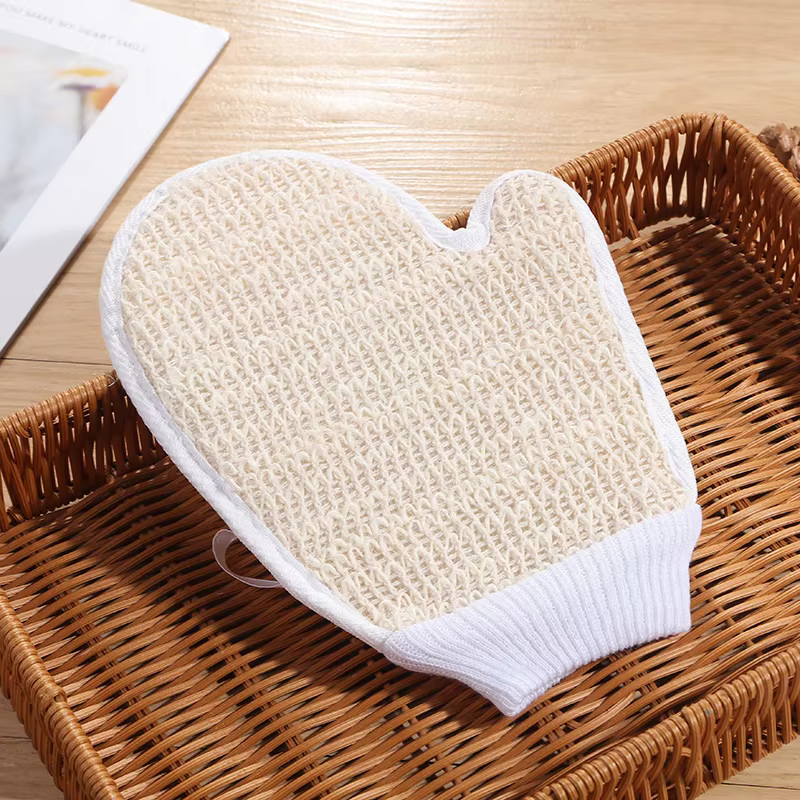 Brosse de gommage corporel en coton et lin