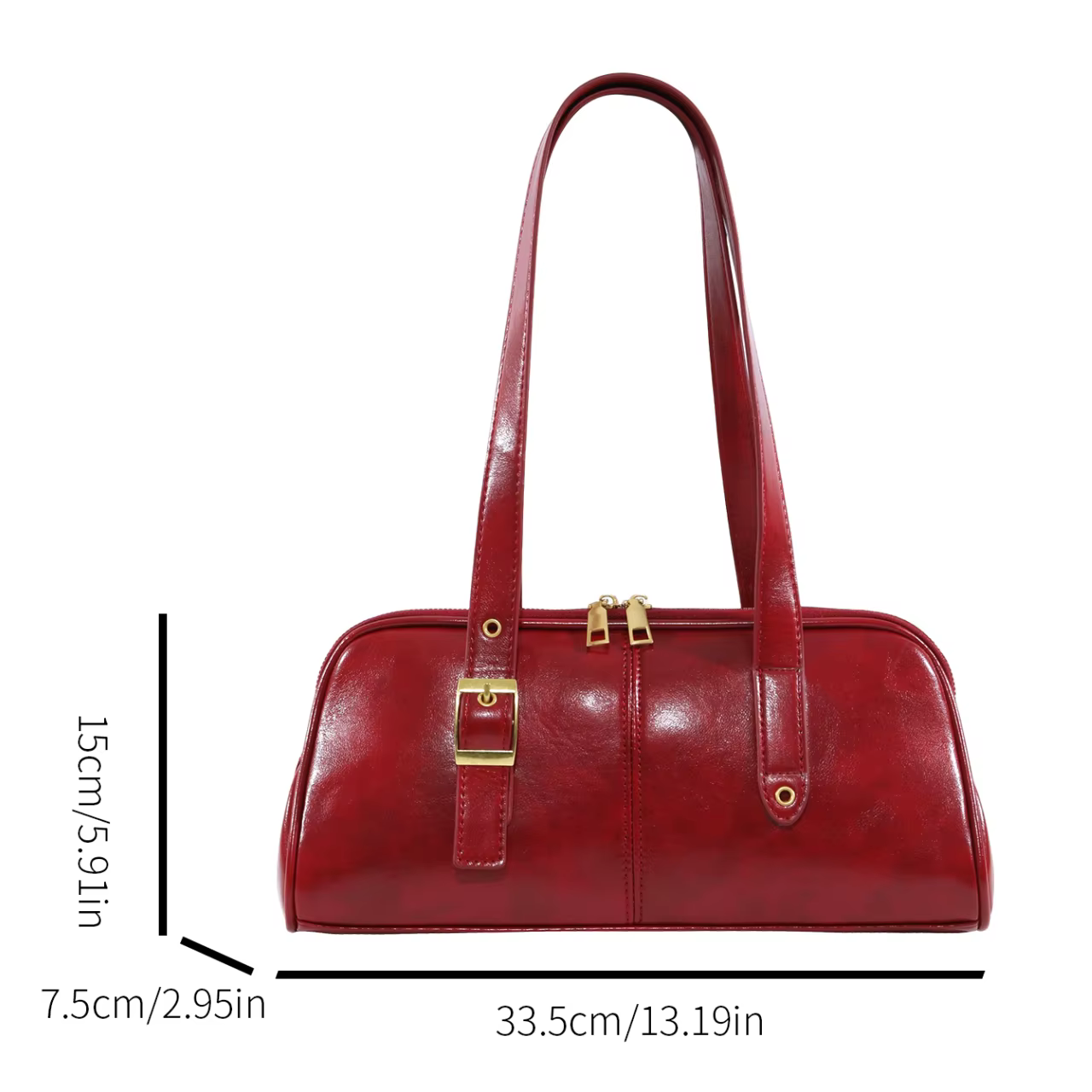 Grands sacs à bandoulière d'affaires pour femmes, fourre-tout Simple pour dames, sac sous les bras en cuir Pu, grand sac à main bordeaux