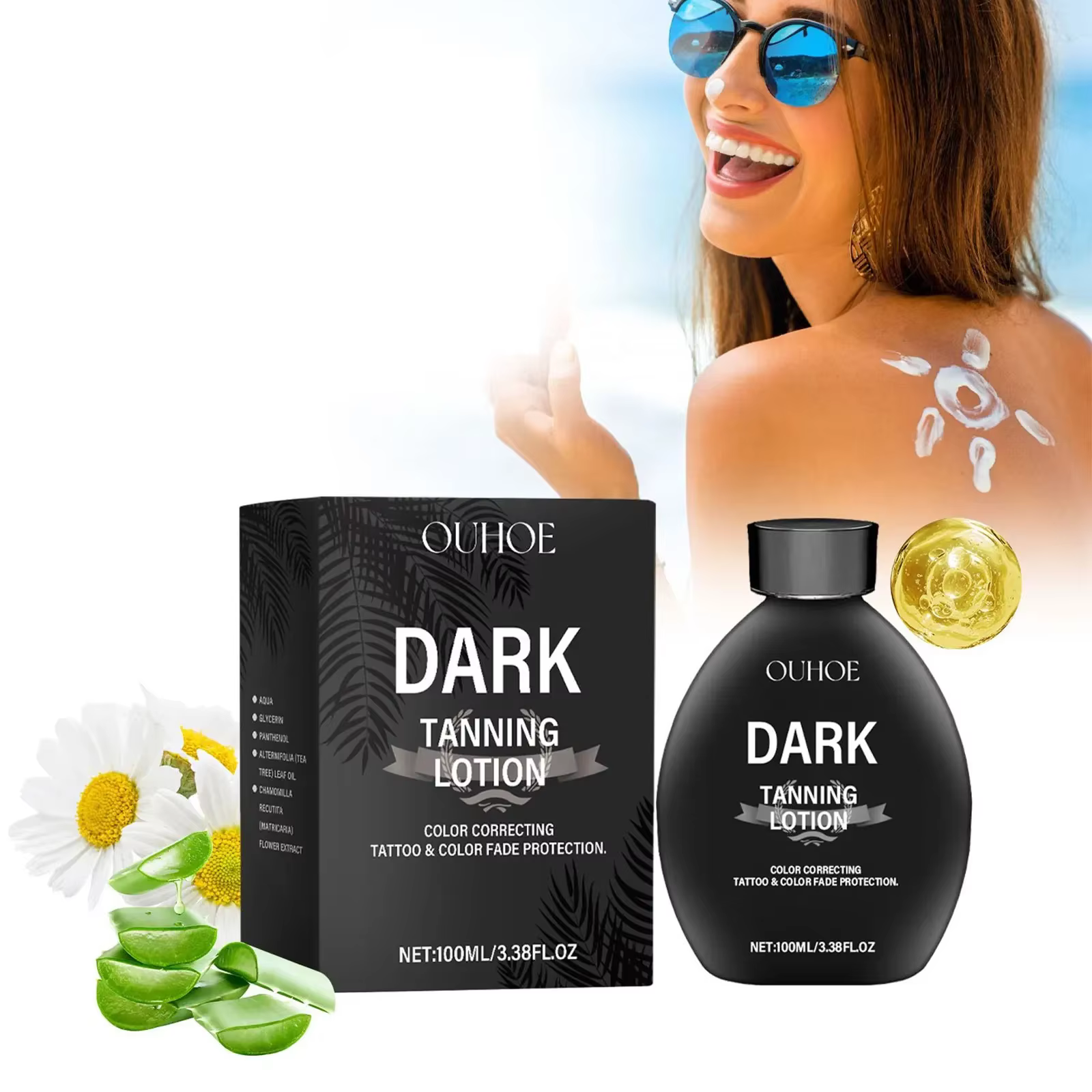 Lotion autobronzante bronzante longue durée blé foncé bronzant sans soleil pour visage corps solarium hydratant nourrir
