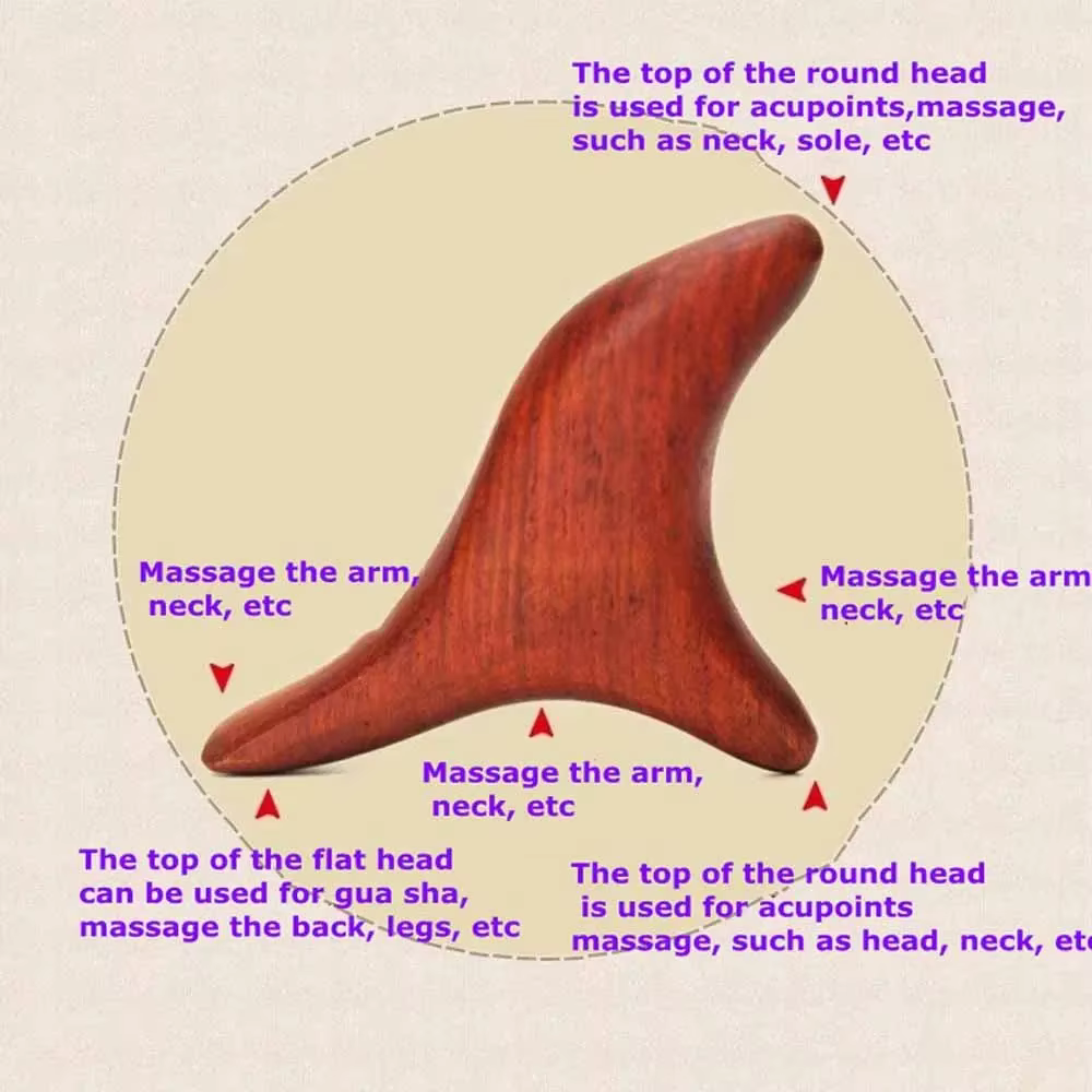Outil de massage ergonomique en bois pour la réflexologie