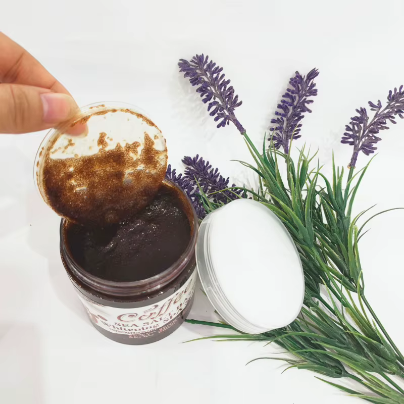 Sel de Bain Exfoliant et Blanchissant au Café 350g/680g – Gommage Corporel Nettoyant en Profondeur pour Peaux Mortes