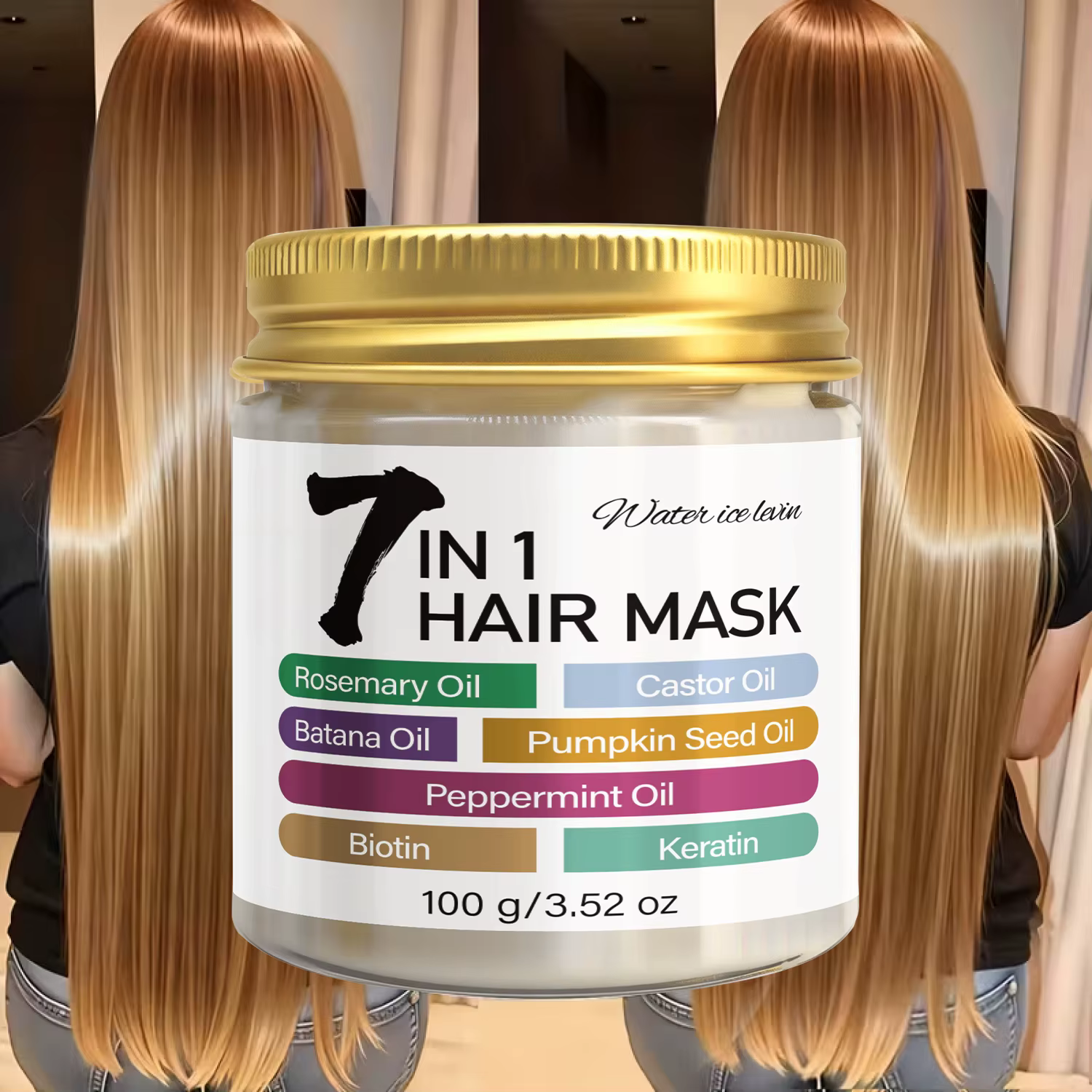 Masque Capillaire à l'Huile de Romarin et Huile de Ricin