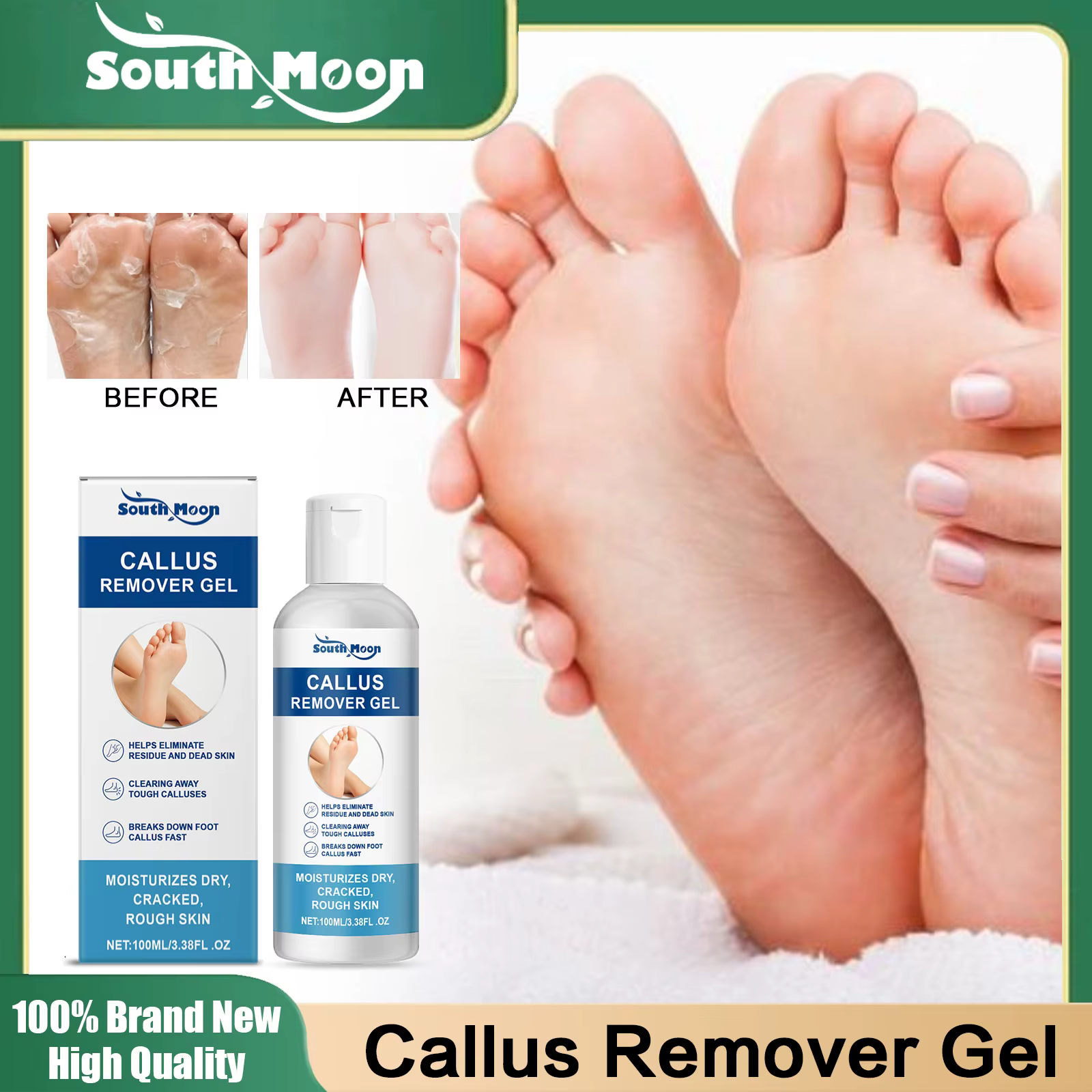 Gel dissolvant de callosités des pieds, hydratant, lisse, Anti-séchage, crème réparatrice du talon craquelé, adoucit les callosités, élimination des peaux mortes