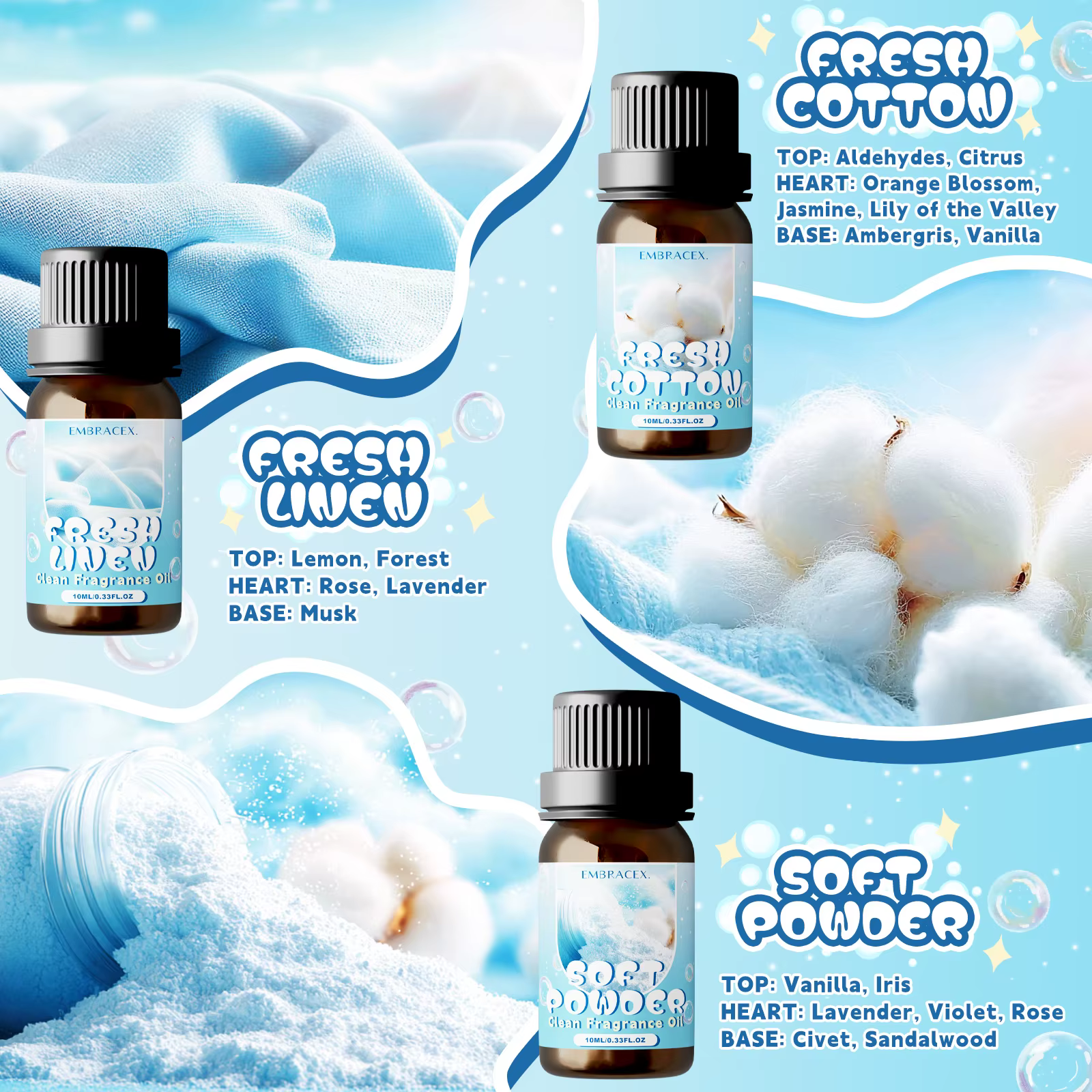 Huile essentielle de coton frais 10ml