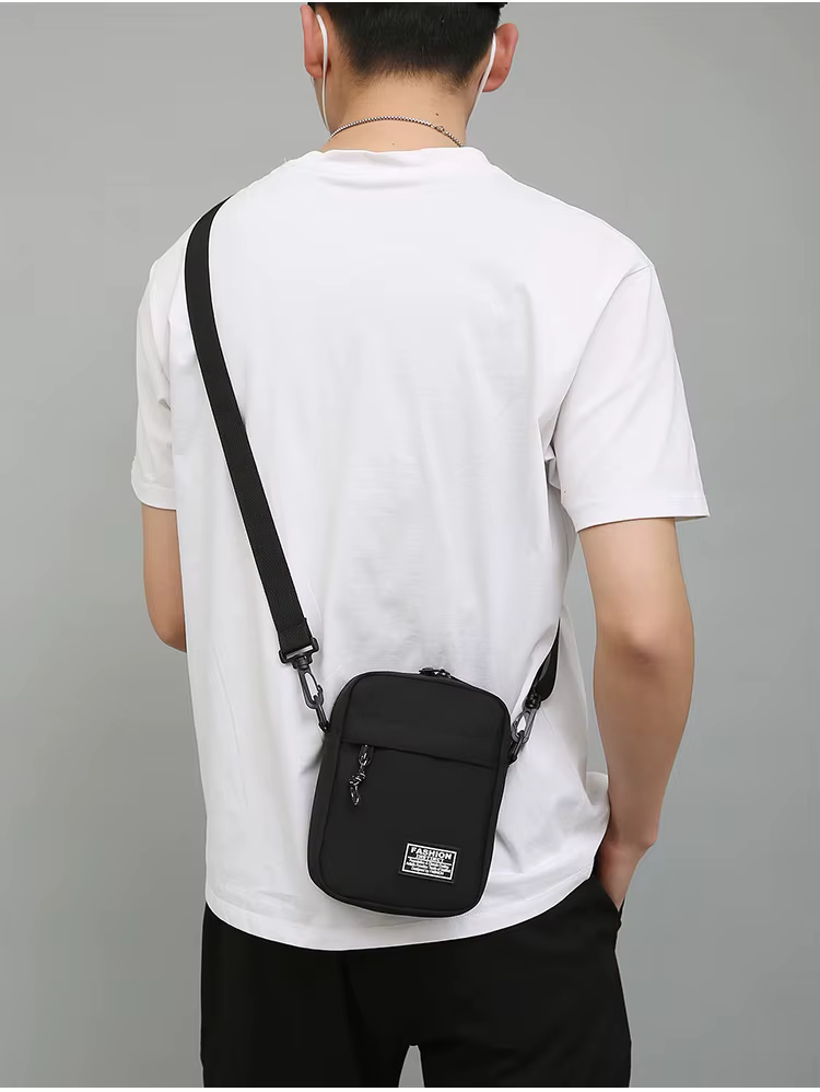 Mini sac à bandoulière pour homme et femme, pochette de téléphone légère et décontractée pour les voyages avec sangle réglable, pour un usage quotidien et les voyages