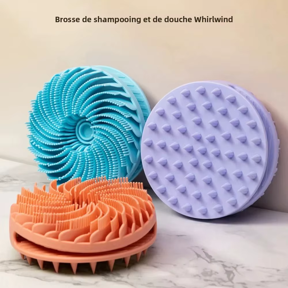 Gant de massage exfoliant doux en silicone pour le corps et le cuir chevelu