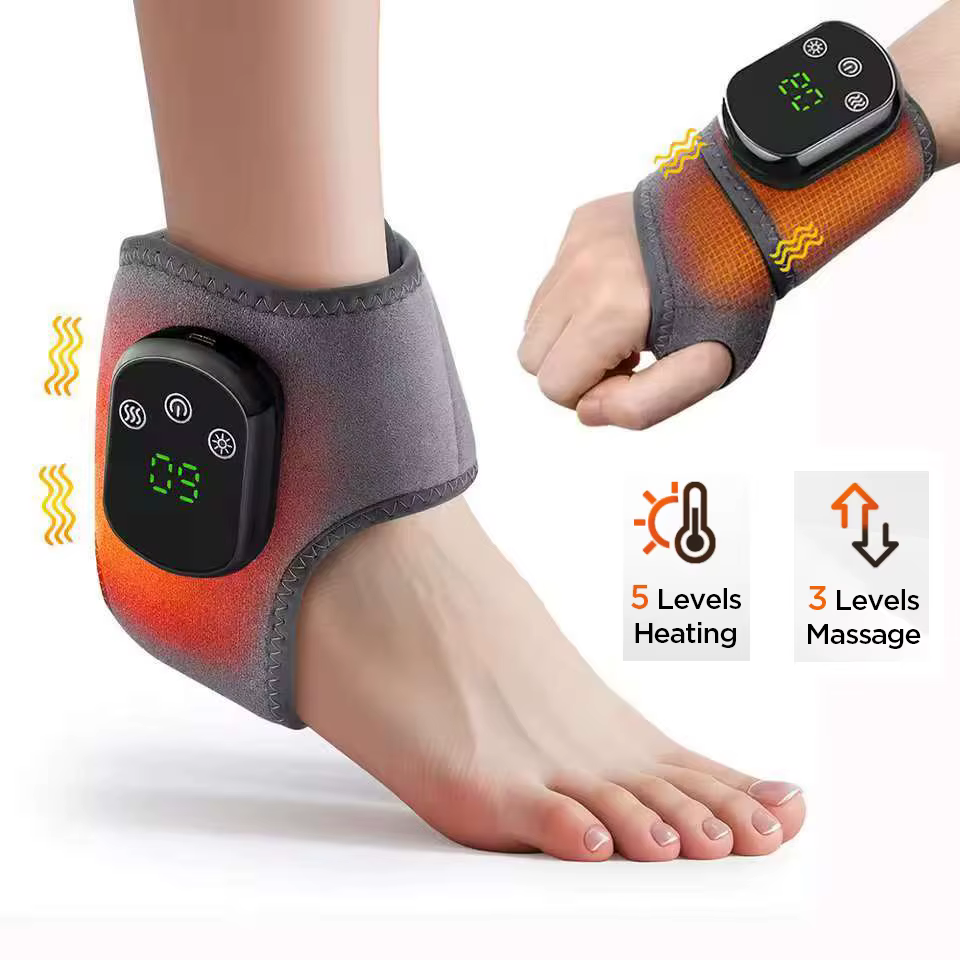 Chauffage électrique protège-poignet Massage par Vibration compresse chaude attelle de poignet cheville enveloppement main pied protecteur bracelet Rechargeable