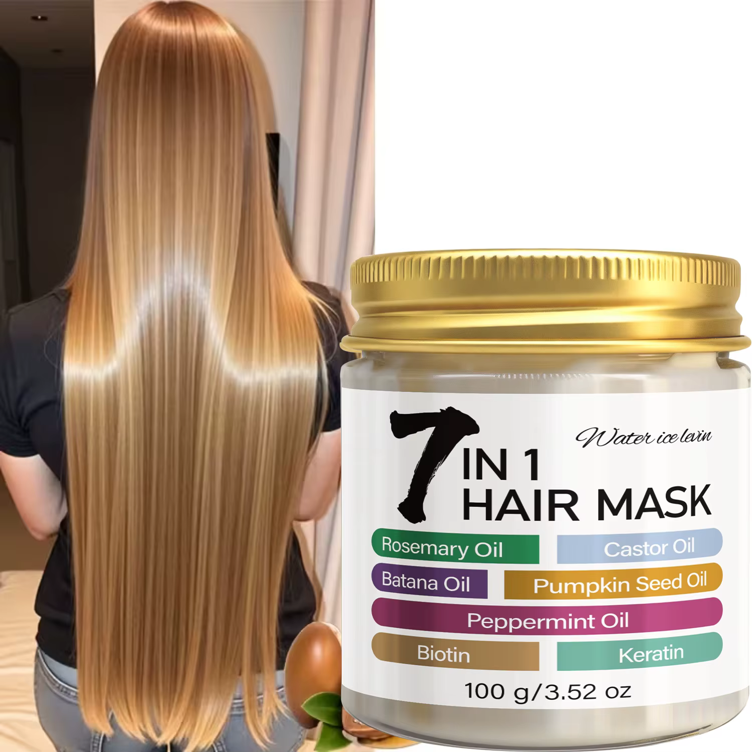 Masque Capillaire à l'Huile de Romarin et Huile de Ricin