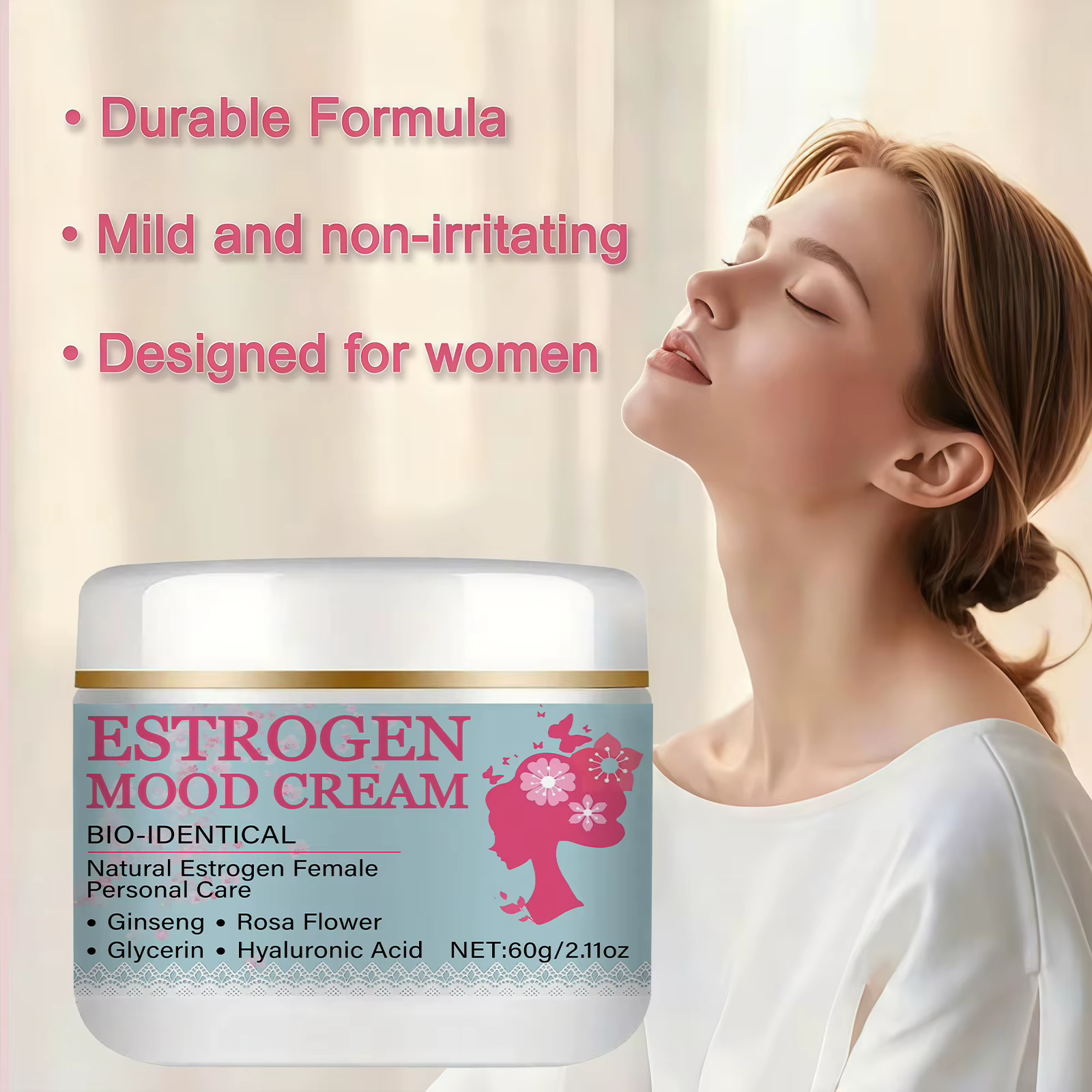 Crème bio-homologue à l'œstrogène