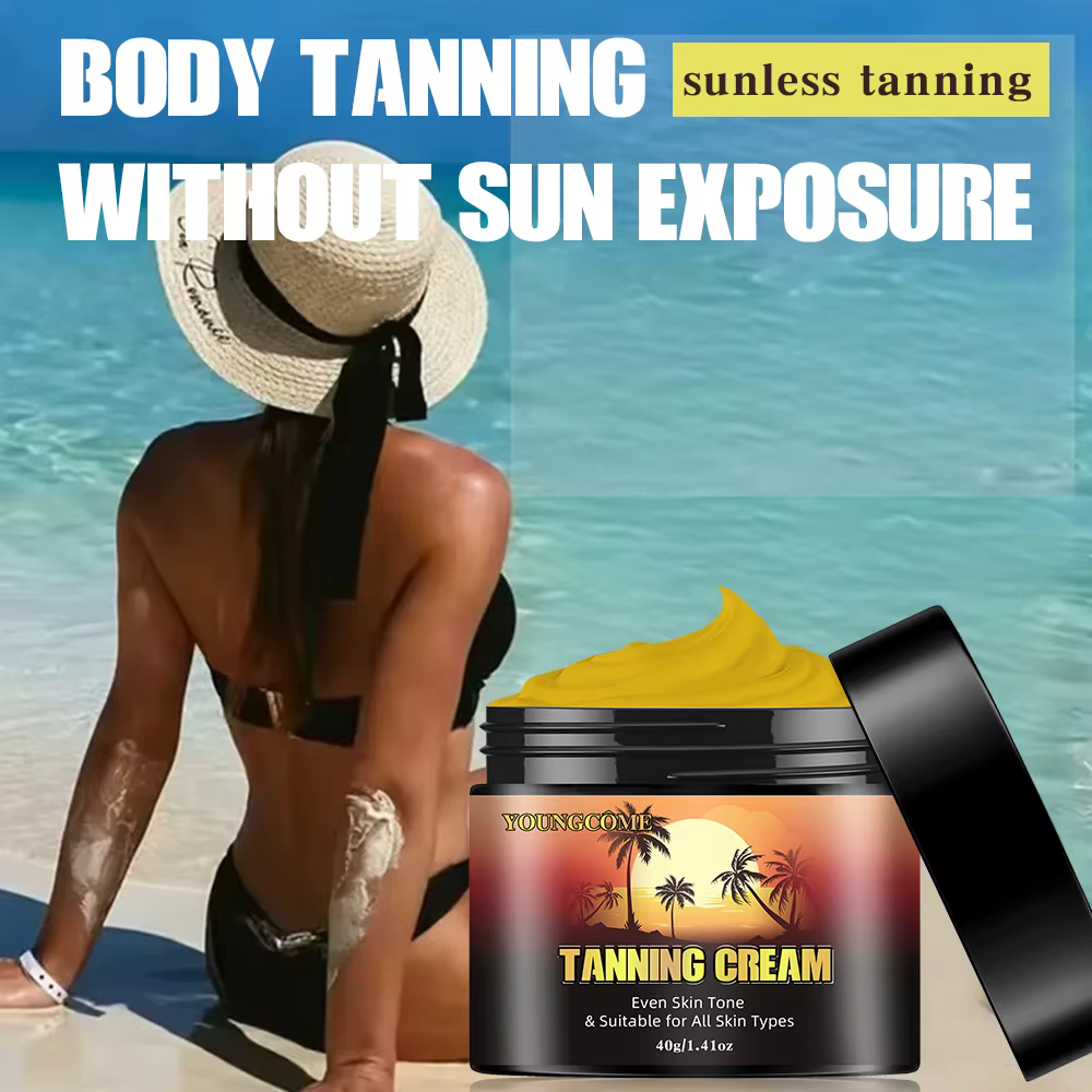 YOUNGCOME – crème accélérateur de bronzage marron brillant