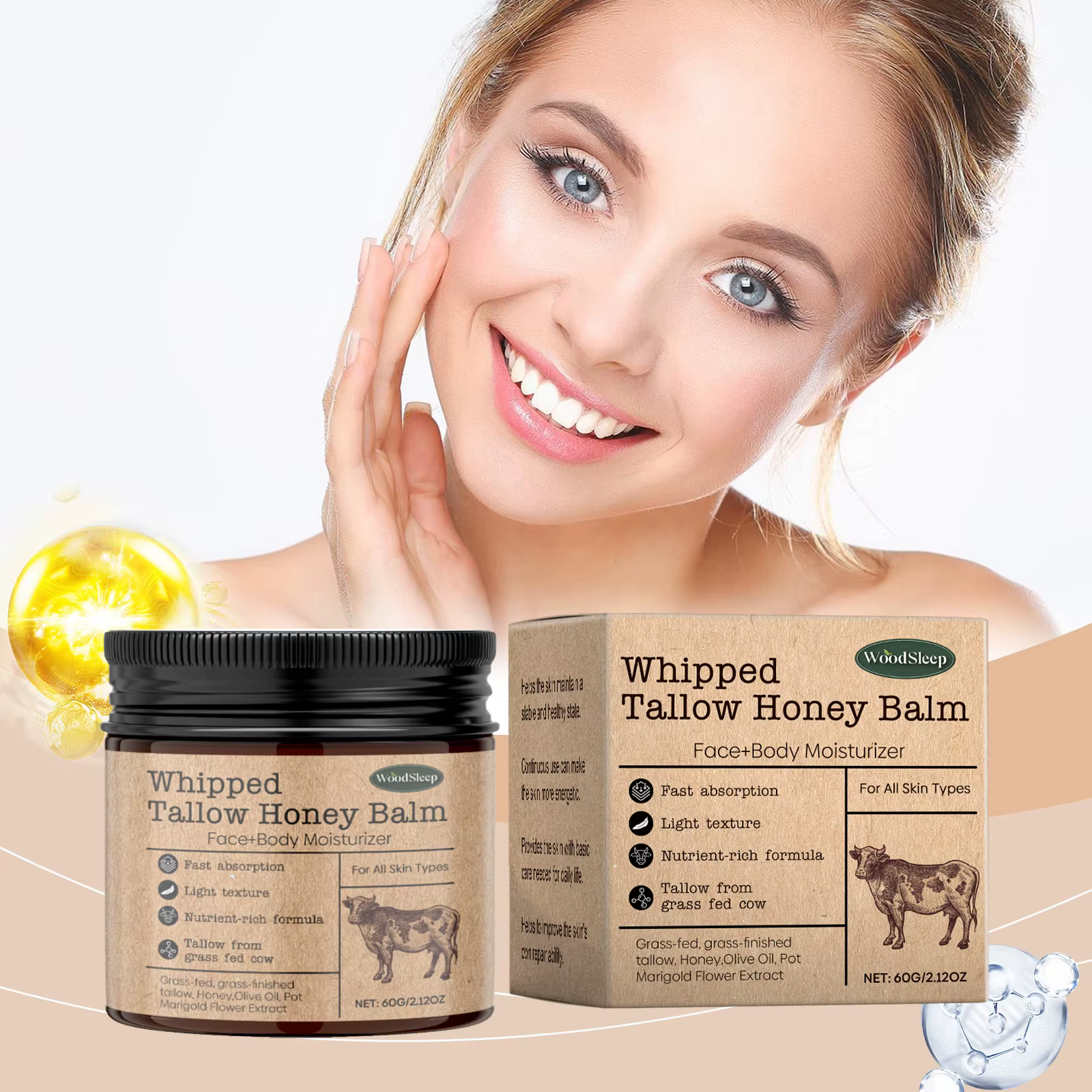 Woodsleep – baume fouetté au miel Tallow