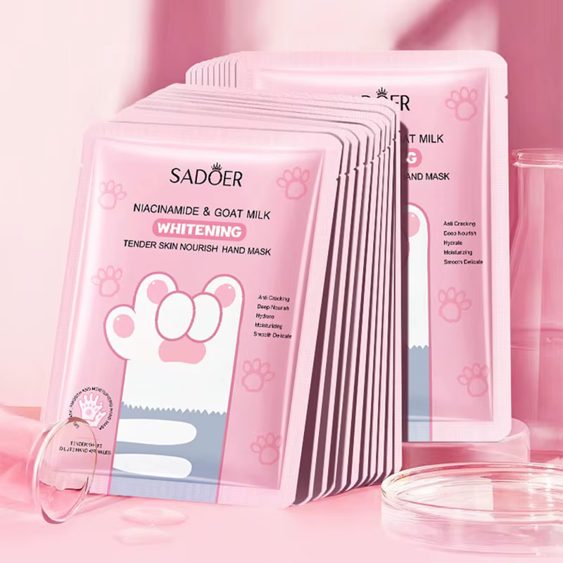 Masque pour les mains nourrissant au lait de chèvre