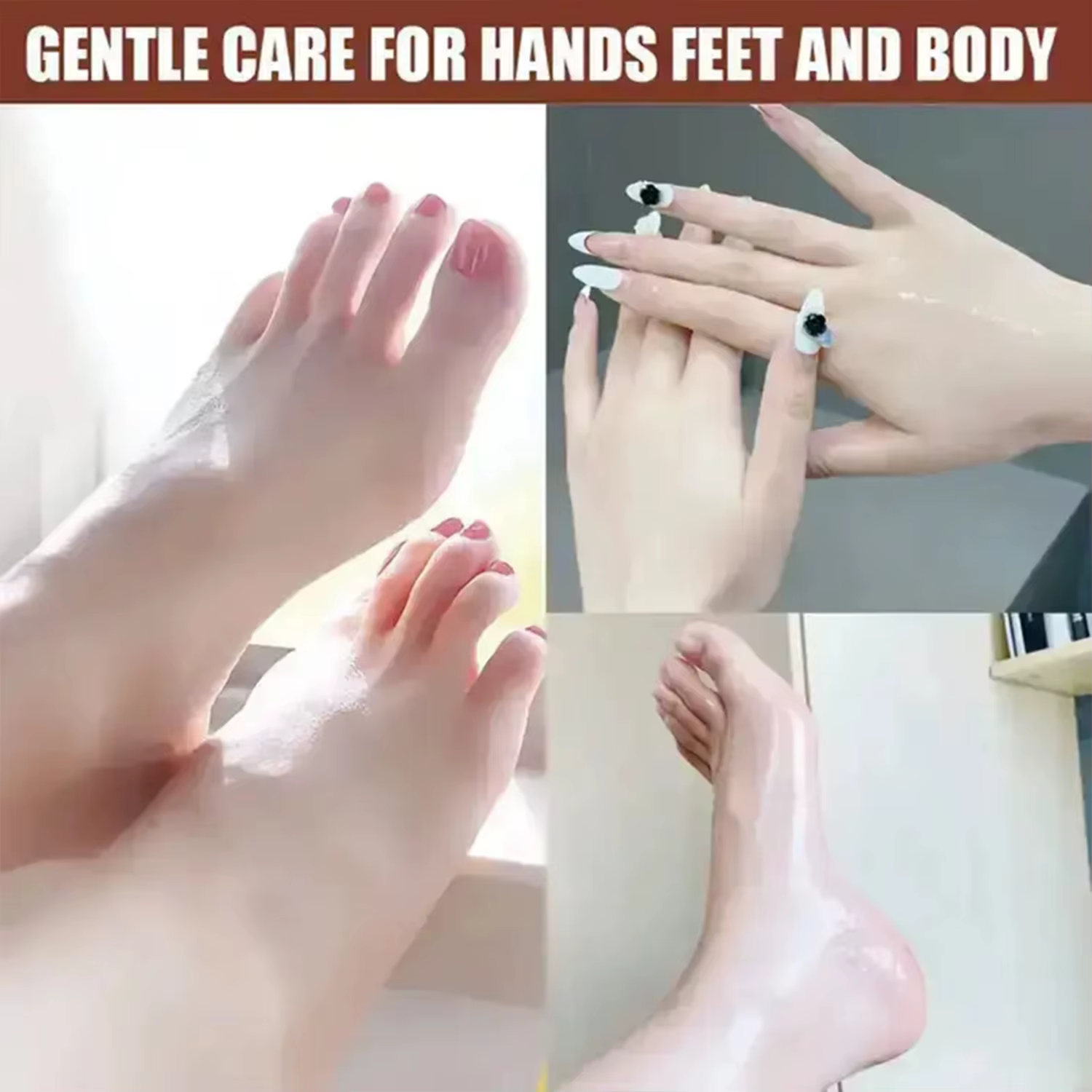 Crème pour les pieds à l'huile d'arbre à thé à l'aloe vera et au menthol - Hydrate et adoucit la peau avec l'acide hyaluronique et le rétinol