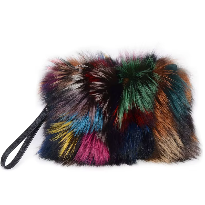 Sac de fourrure de mode automne et hiver sacs de fourrure véritable sacs de messager de renard moelleux pour femme sac à main de fourrure de luxe sac à main en peluche chaud
