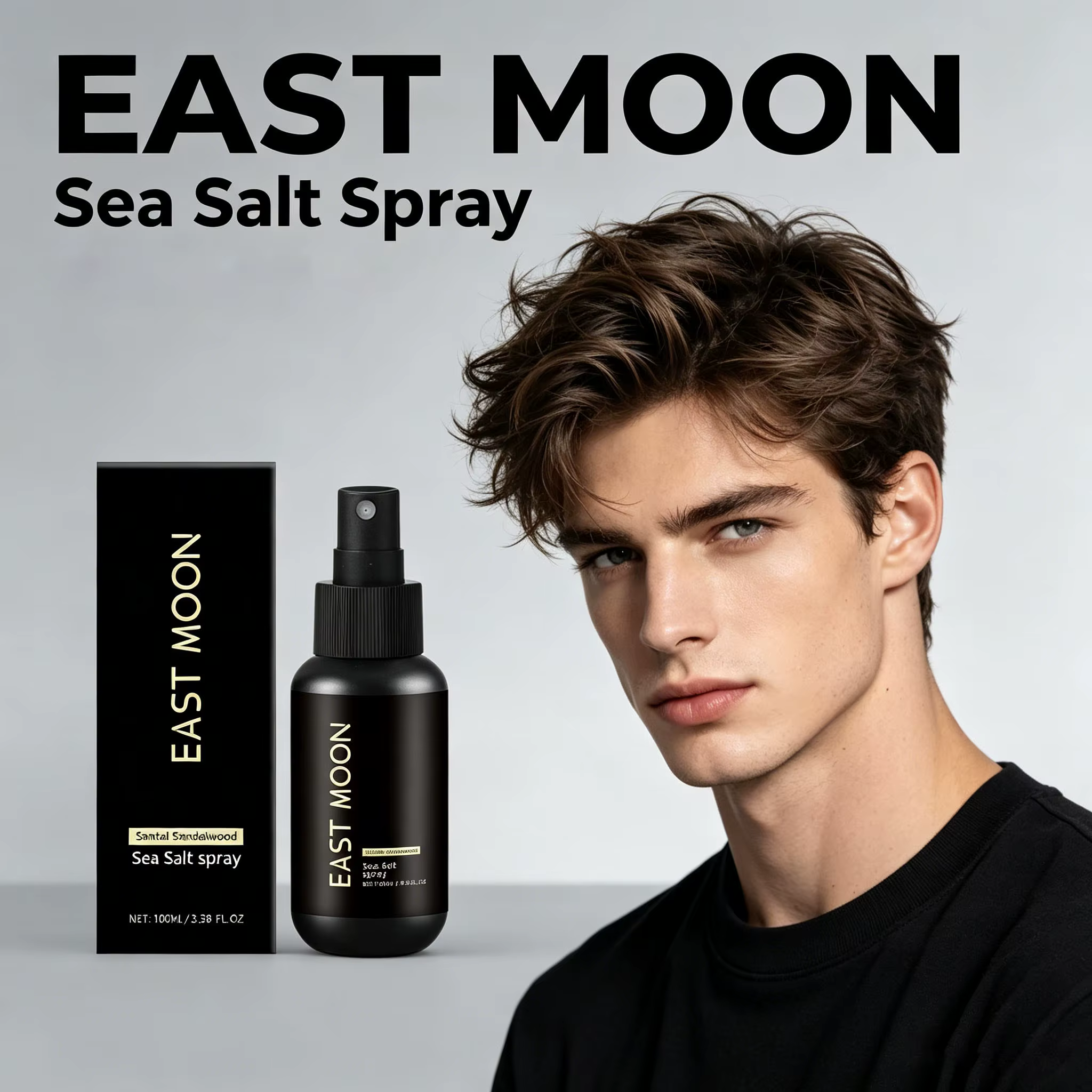 Spray Coiffant au Sel Marin Fixation Forte Longue Durée Texturisant Volumisant Épaississant Rafraîchissant Contrôle du Sébum Non Collant