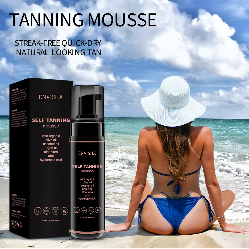 Spray mousse autobronzant pour les soins de la peau du corps