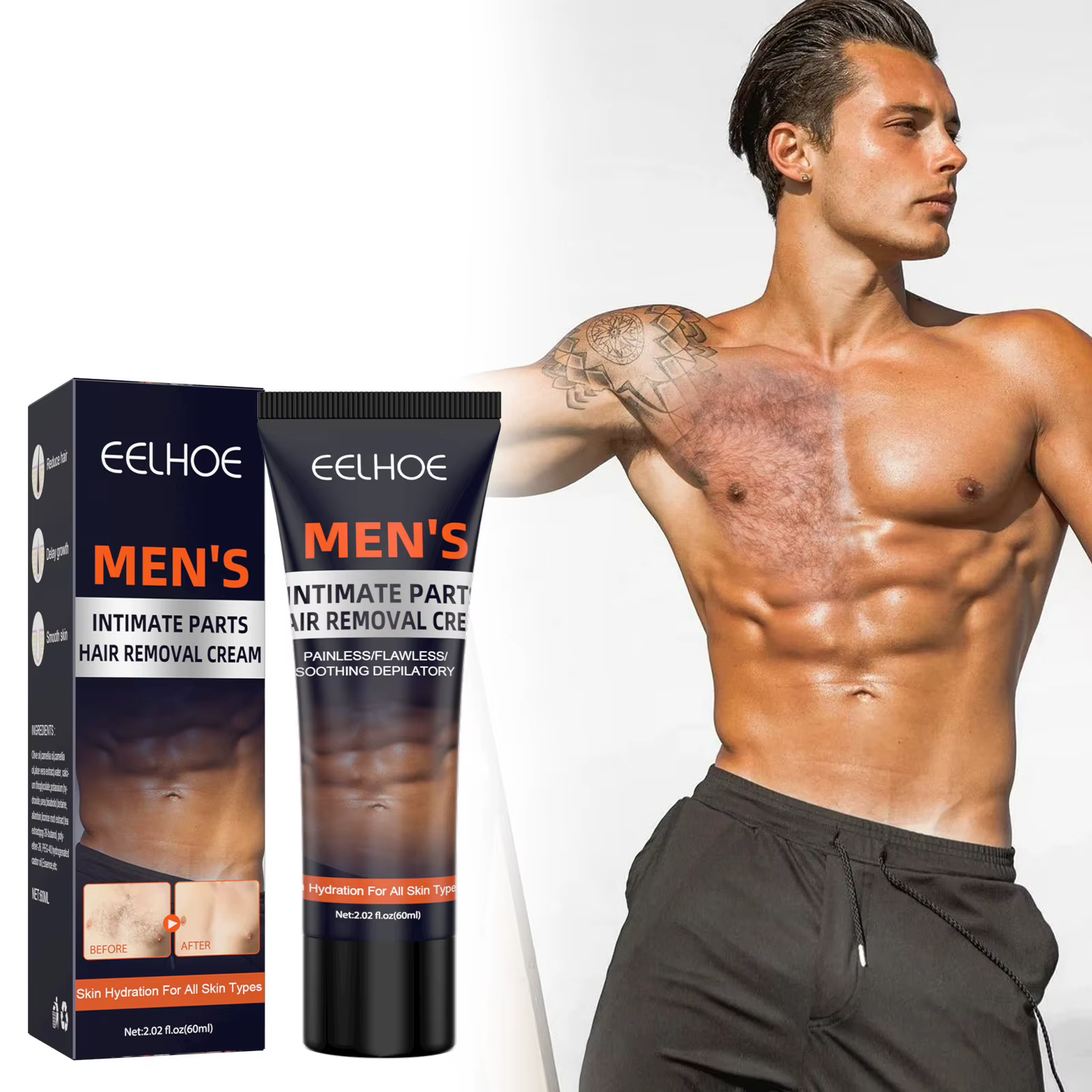 Crème d'épilation pour hommes