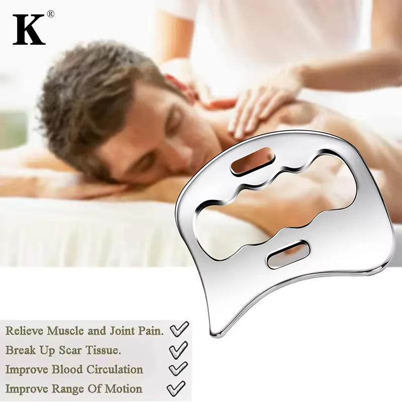 Bâton Gua Sha en acier inoxydable