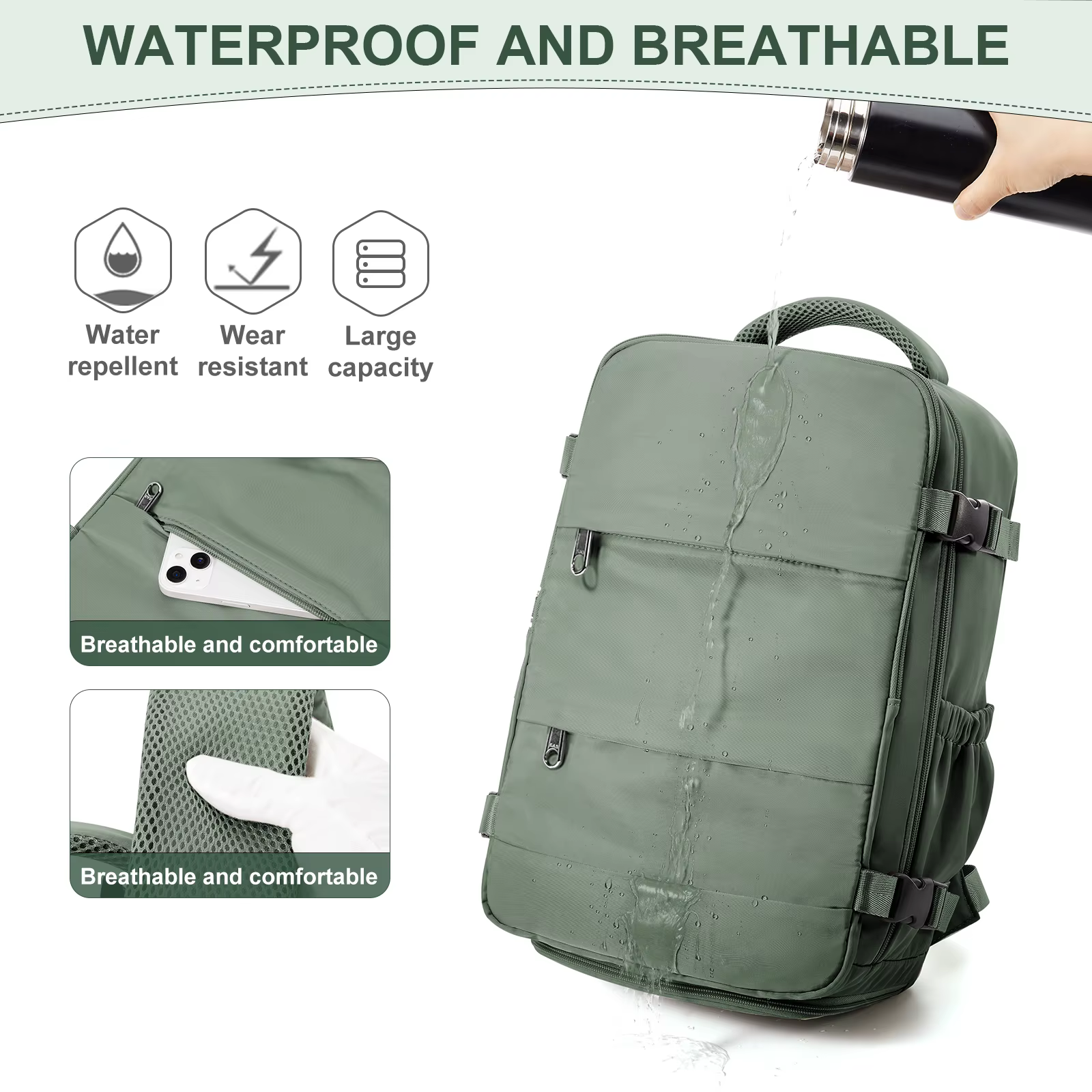 Sac à dos Ryanair 40x30x20, sac de cabine, sac à dos de voyage pour hommes et femmes, bagage à main, sac à dos pour ordinateur portable, mochila para viaje cabina