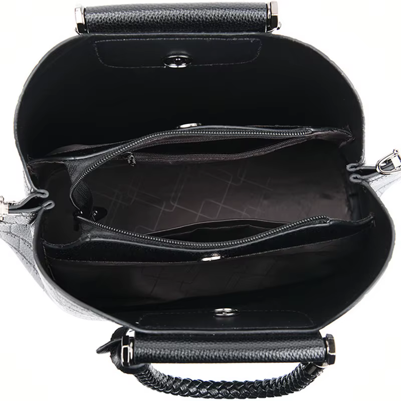 Sacs à Main en cuir véritable pour femmes, sacs à bandoulière tricotés à la main, fourre-tout de styliste à motif de pierre, 2023