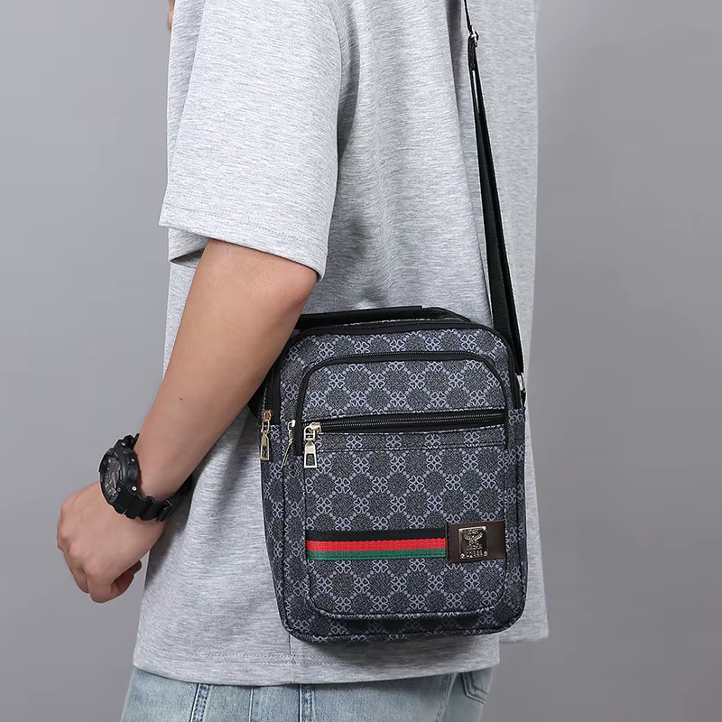 Sac bandoulière homme, nouveau modèle tendance, multi-couches, polyvalent, sac à main décontracté, sac messager pour usage quotidien et voyage