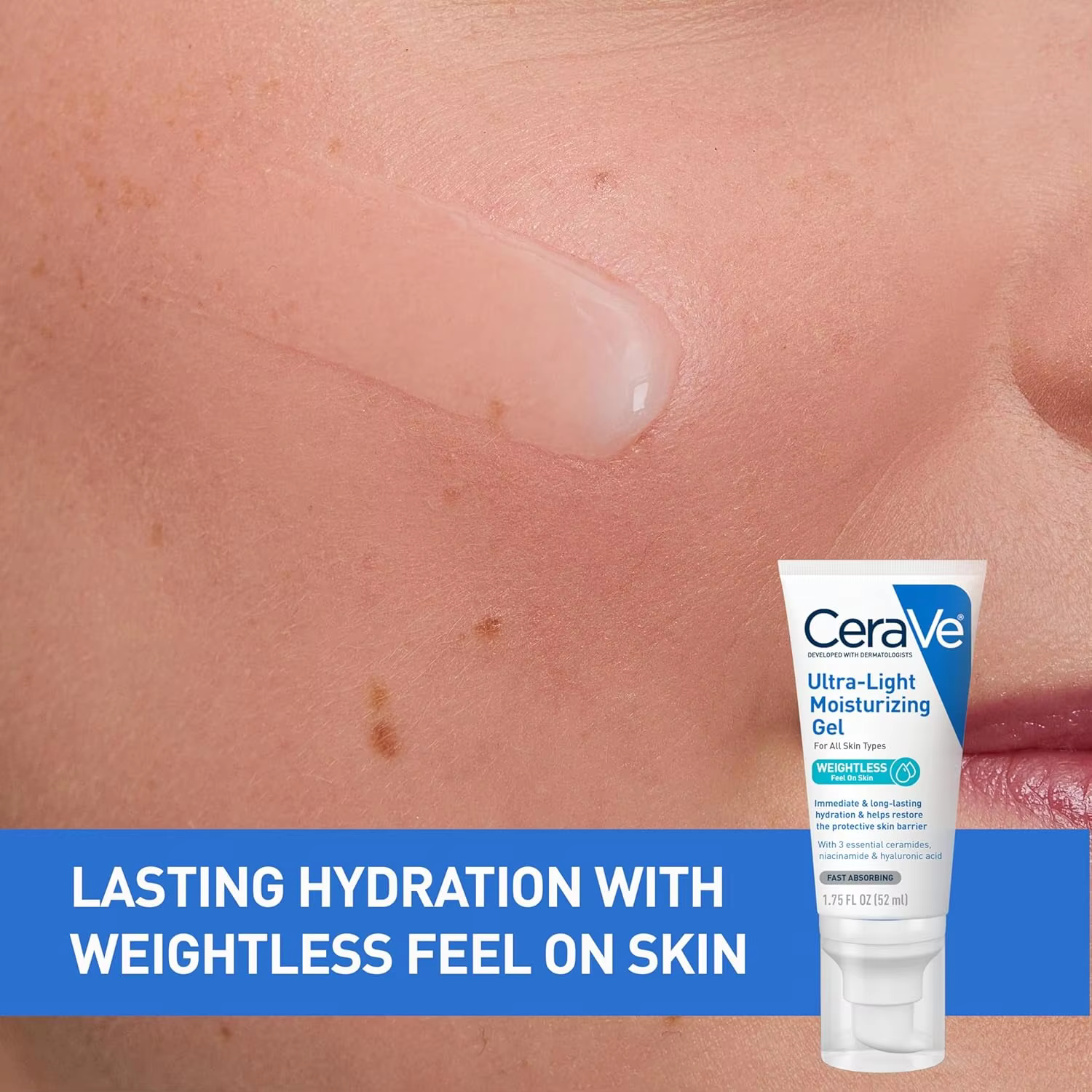 Gel hydratant pour le visage CeraVe ultra-léger avec céramides