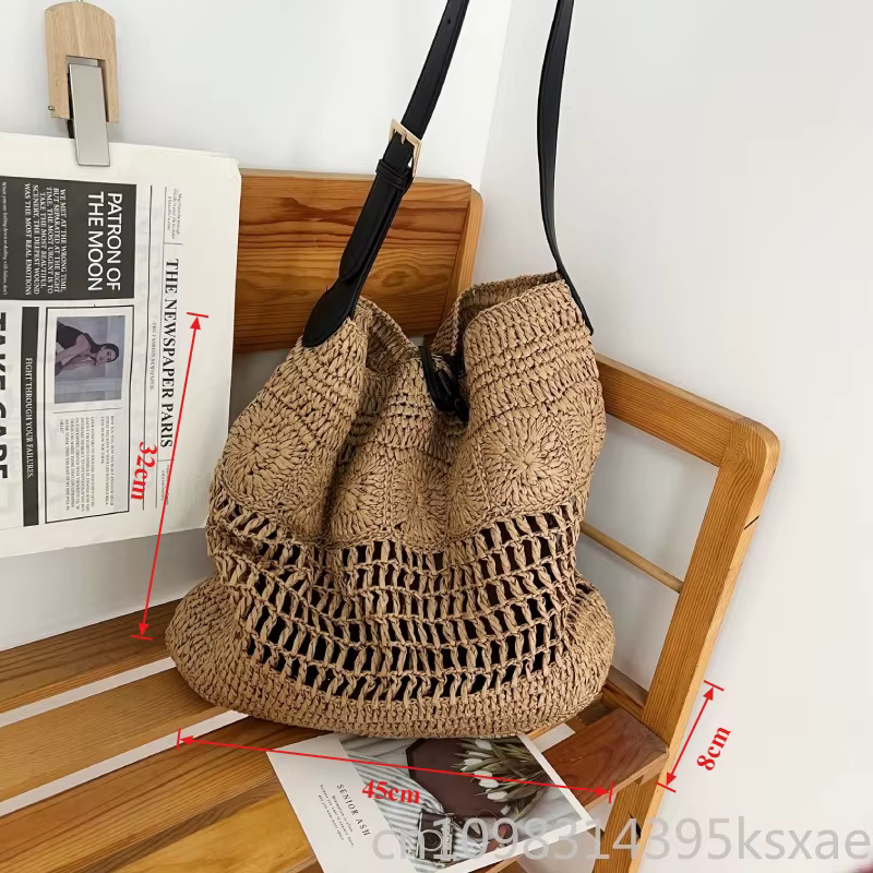 Sac à bandoulière pour femme grande capacité, tissé à la main, durable, design color block, pour voyage, travail, quotidien, vintage, élégant, décontracté