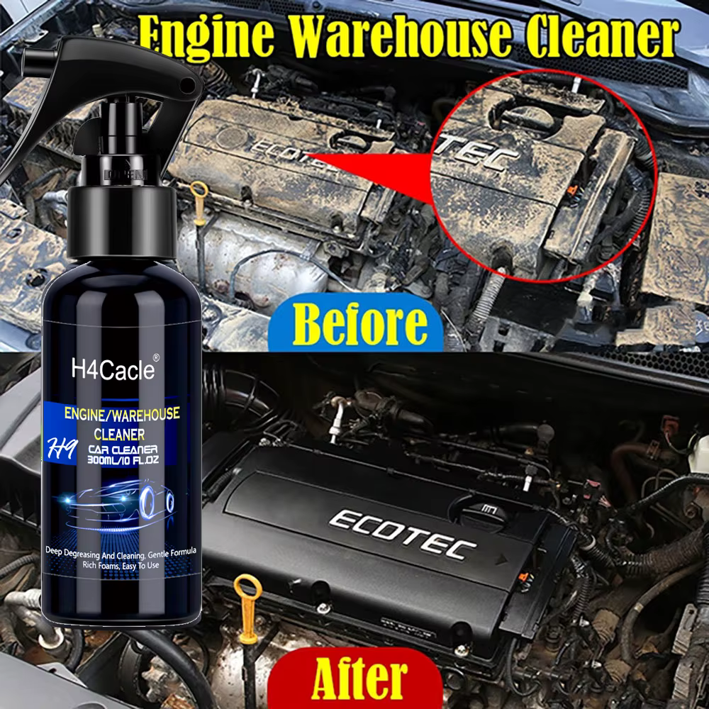 Nettoyant pour entrepôt de moteur, Spray brillant, protection du moteur, dégraissant, dépoussiéreur et huile lourde, sans rinçage, entretien de voiture