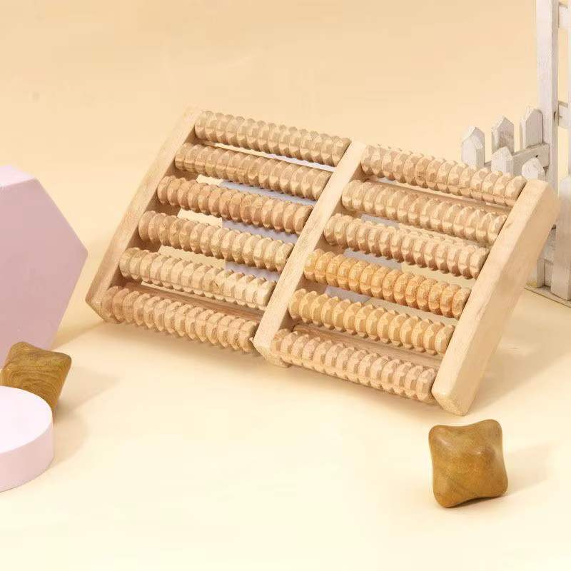 Rouleau de Massage des pieds en bois