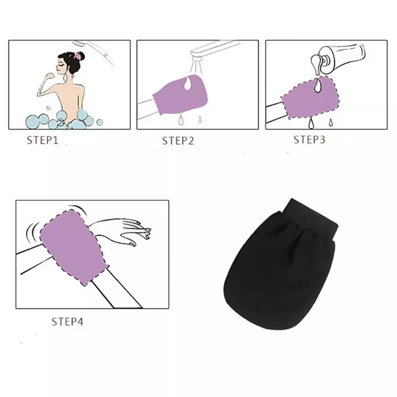 Gants exfoliants pour le corps