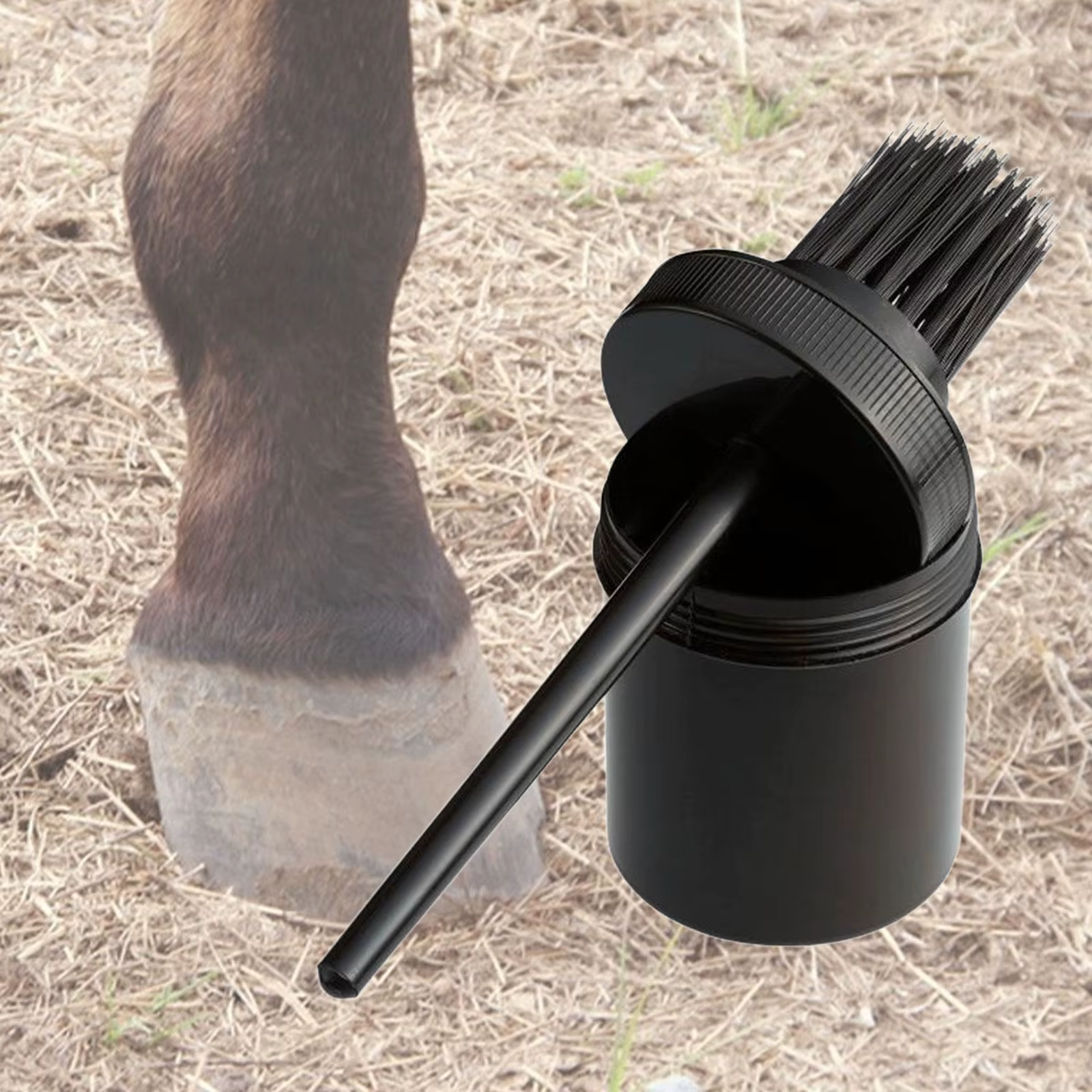 Brosse à huile pour sabots de cheval, applicateur doux pour le soin des sabots, outil de toilettage équestre, accessoire d'entretien pour chevaux de ferme, couleur aléatoire