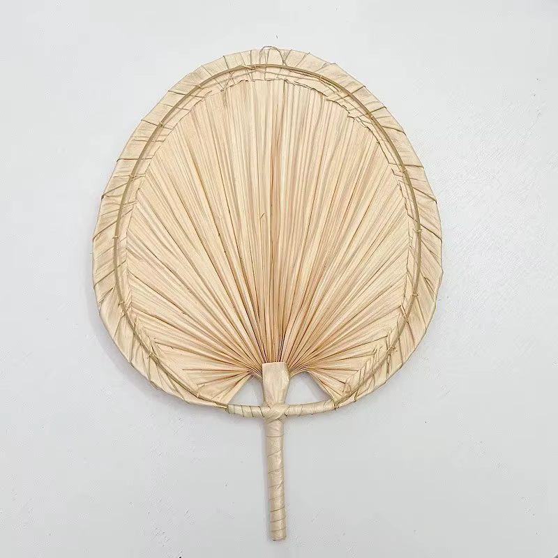 Éventail en Rotin Fait à la Main, Décoration pour Mariage, Cuir oral elu de Palmier Naturel Tissé, Décor d'Art Mural pour Ornements de Ferme
