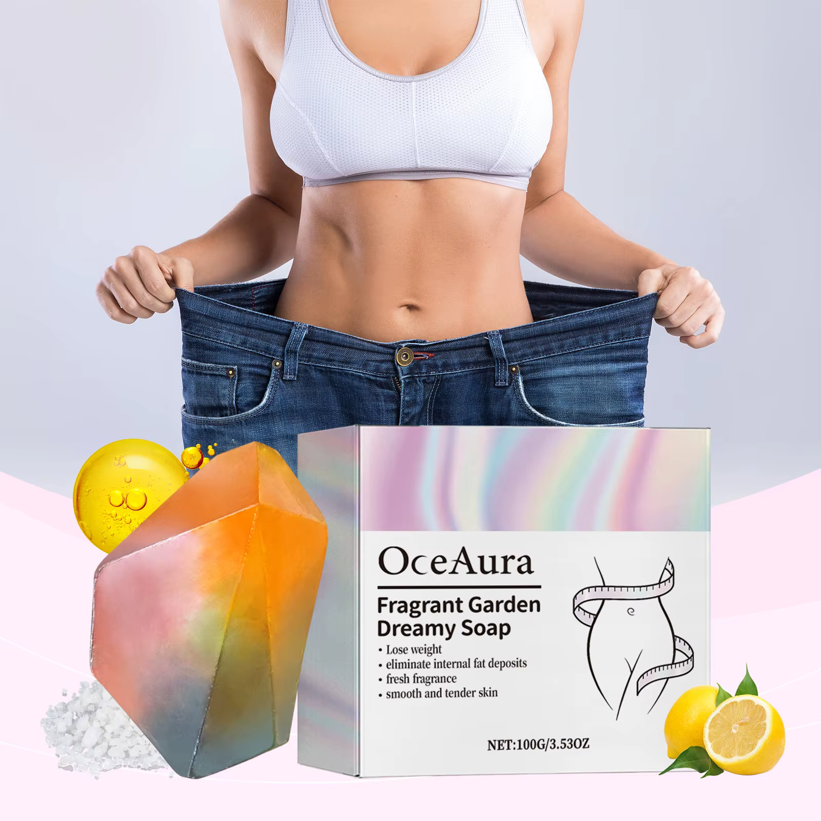 Savon OCEAURA Jardin Parfumé Rêveur Nettoyage en Profondeur et Élimination Efficace de la Saleté