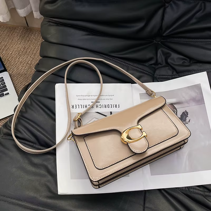 Sac bandoulière carré à double sangle – Sac à main élégant à porter sous le bras pour femme, sac à bandoulière classique et tendance 2026