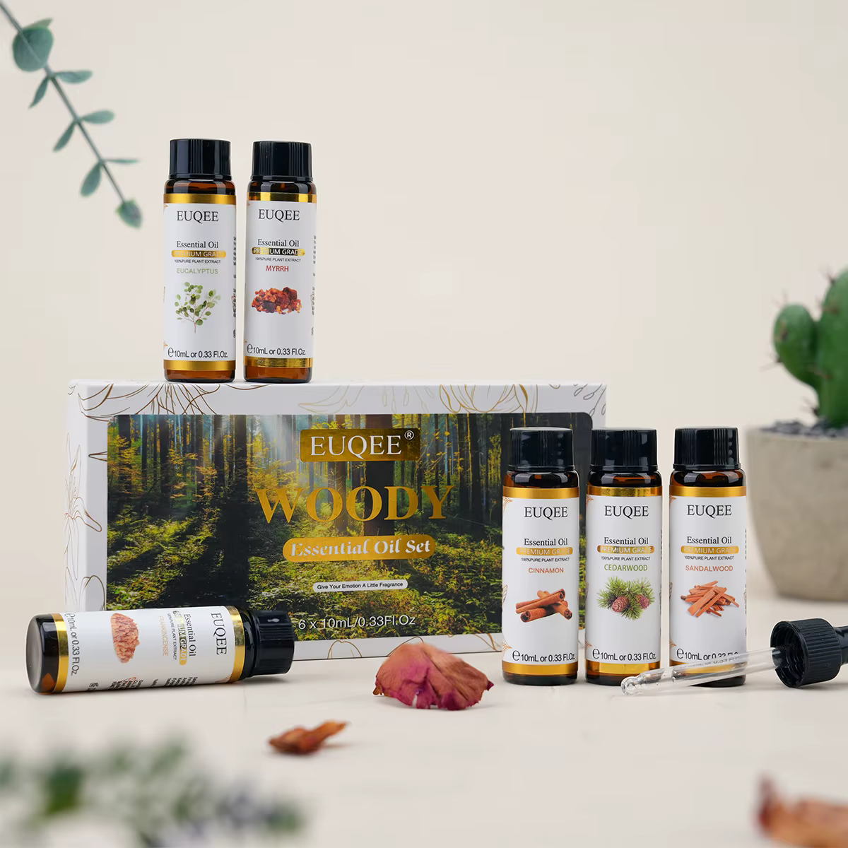 EUQEE huiles essentielles Set 6 bouteilles 10ml