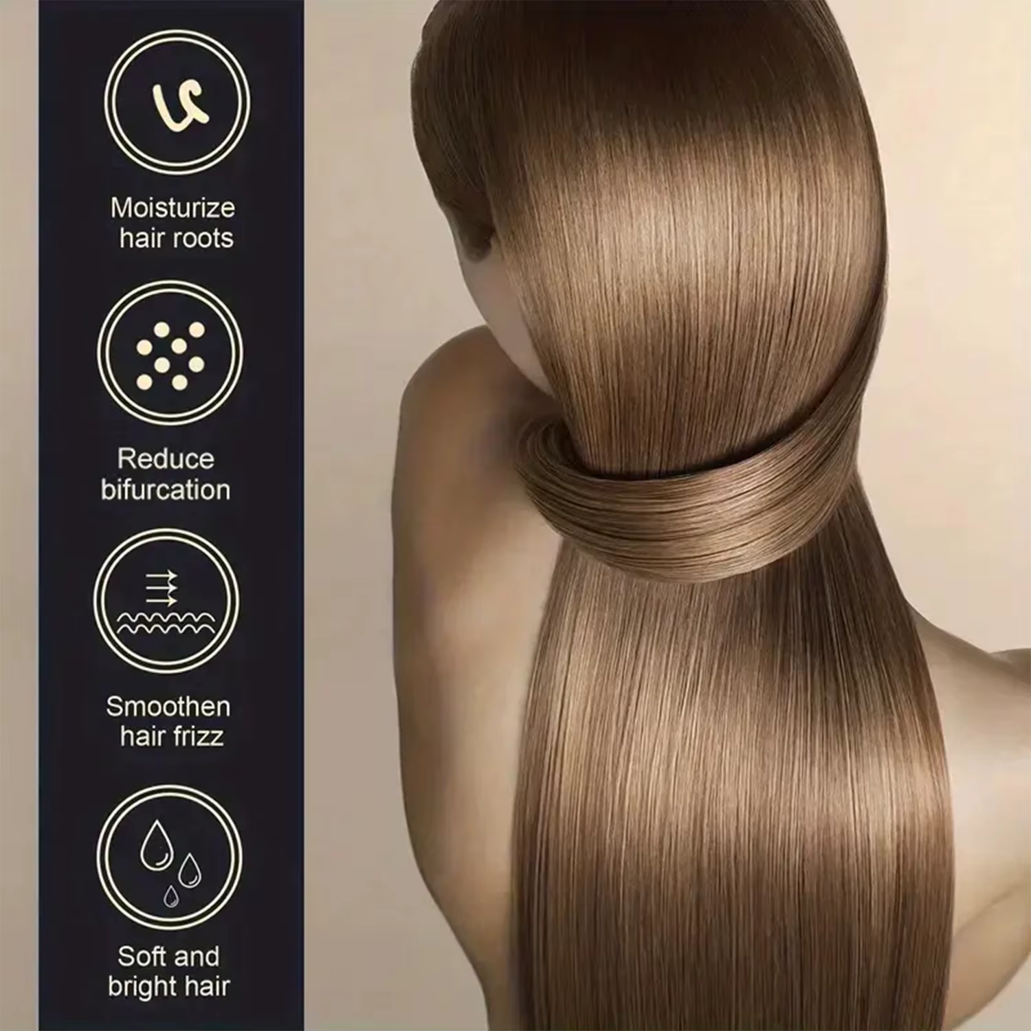 Réparateur Cheveux Abîmés Après-Shampoing Sans Rinçage 1+1 Pack 100g avec Biotine Collagène Acide Hyaluronique Vitamine C Kératine Hydratant Conditionnement Profond Pas Cher
