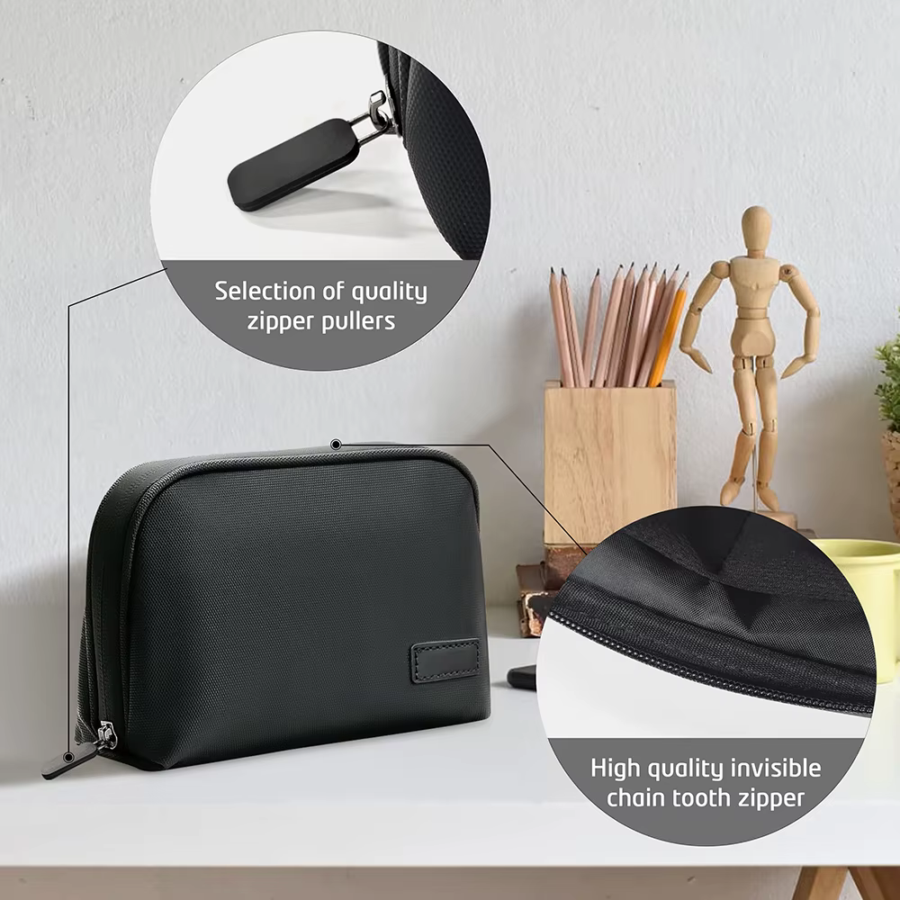 Organisateur d'électronique de voyage, pochette de batterie externe, étui d'accessoires pour gadgets électroniques pour cordons de câbles USB, sac de rangement pour disques durs