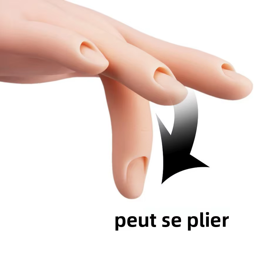 Modèle de main de pratique d'ongle souple et Flexible