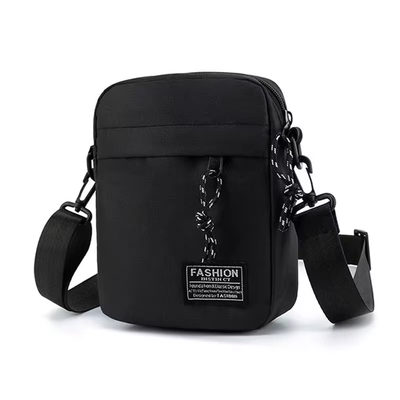 Sac bandoulière décontracté et élégant pour homme, sac à bandoulière minimaliste en nylon avec poche avant, idéal pour les trajets quotidiens