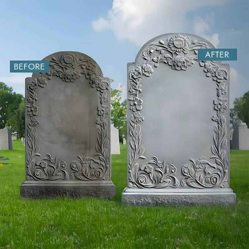 Nettoyant pour monuments en pierre, éliminateur de taches et de rouille pour les pierres tombales, et dégraissant pour les sculptures et statues en pierre