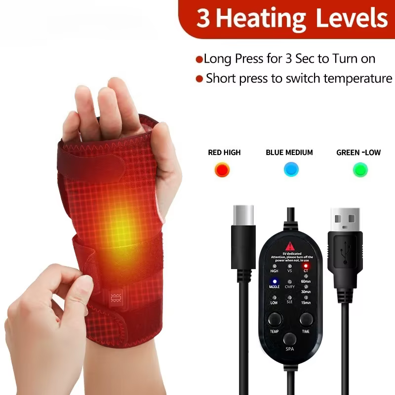 Support de main chauffant massant par vibration pour soulager la douleur et l'engourdissement des articulations du