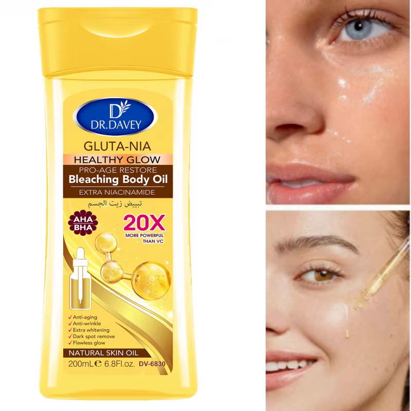200ml DR.DAVEY GLUTA NIA Body OilHuile de soin de la peau hydrate et nourrit