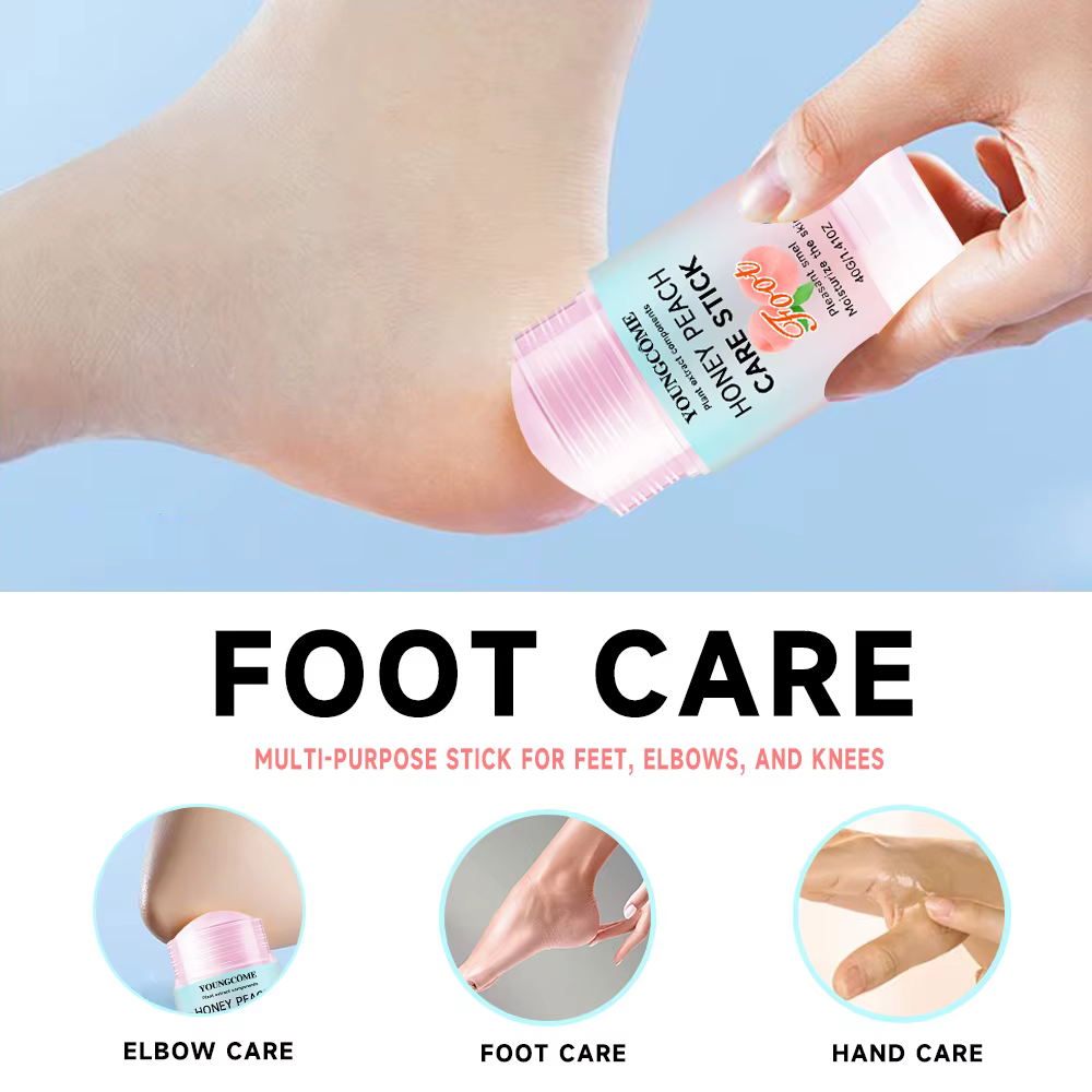 Crème de Soin des Pieds Pêche et Miel - Hydratation 72H & Réparation des Gerçures