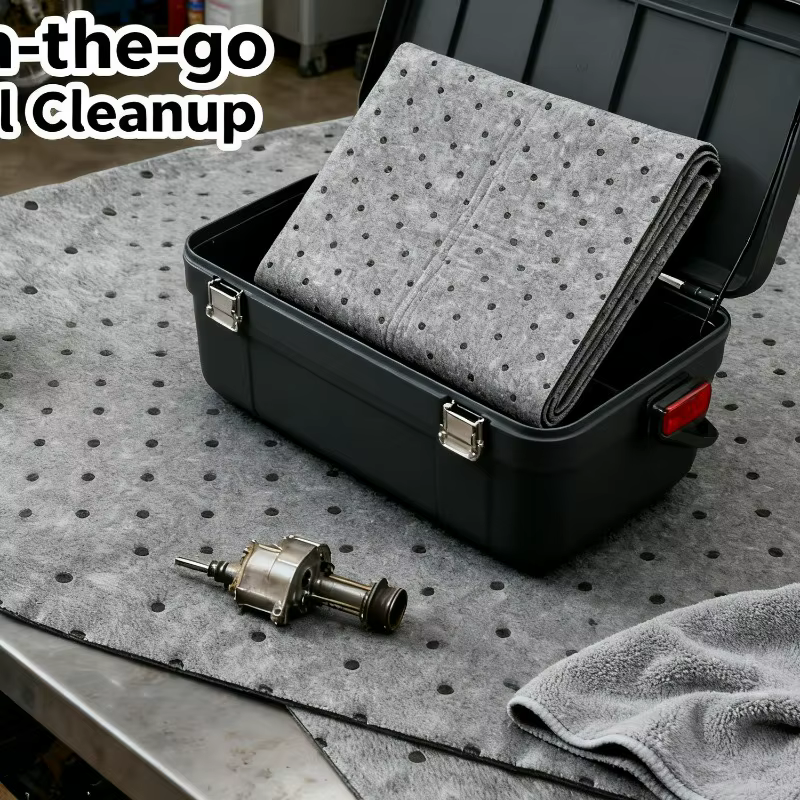 Tampons absorbant l'huile Tapis absorbant les déversements Tampons de déversement d'huile pour fluides à base d'huile et à base d'eau Tapis de capture de liquide pour garage à domicile